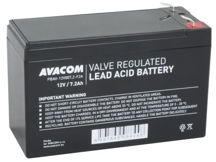 55049 avacom baterie 12v 7 2ah f2 pbav 12v007 2 f2a