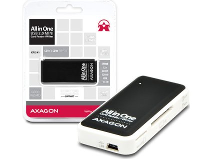61769 axagon ctecka pametovych karet microsd sd ms xd cf cre x1 usb 2 0 0 1m