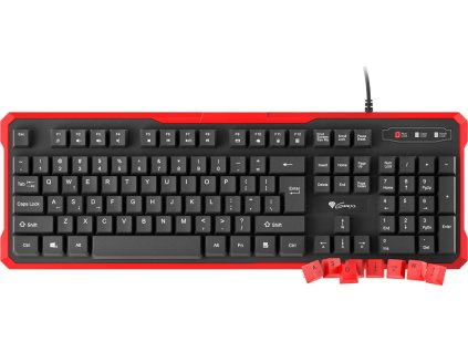 56588 genesis herni klavesnice rhod 110 dratova usb us layout cerna cervena