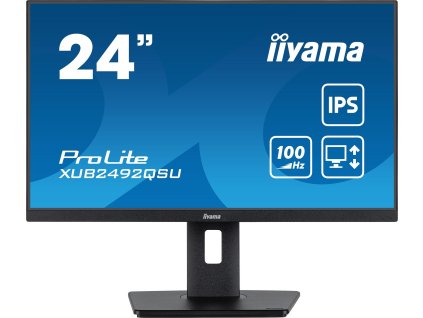 60419 iiyama prolite xub2492qsu b1 23 8 ips qhd 100hz 0 5ms black 3r