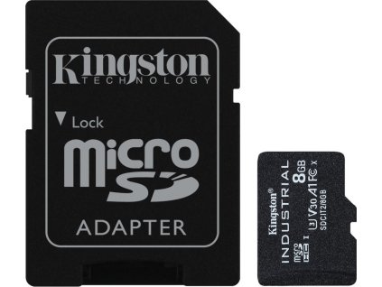 65210 kingston 8gb microsdhc industrial temp uhs i u3 vc adapteru