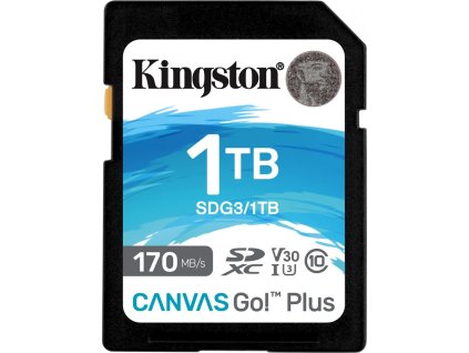 64055 kingston canvas go plus sdxc 1tb uhs i u3 class 10