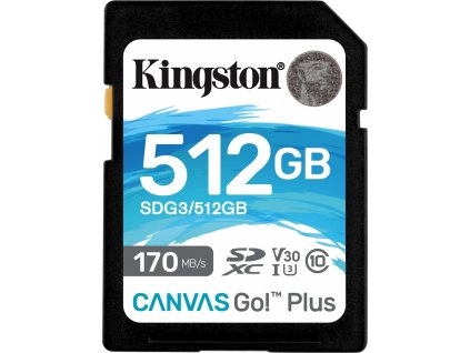 64712 kingston canvas go plus sdxc 512gb uhs i u3 class 10