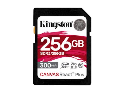 64772 kingston canvas react plus sdhc 256gb uhs ii u3 class 10