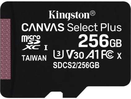 19811 kingston canvas select plus 256gb microsd uhs i cl10 bez adapteru