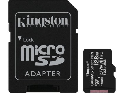 63791 kingston canvas select plus a1 micro sdxc 128gb uhs i u1 class 10 adapter