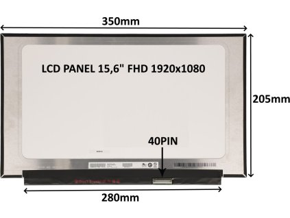 37799 lcd panel 15 6 fhd 1920x1080 40pin matny ips 120hz bez uchytu