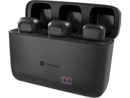 65804 mobilni bezdratovy mikrofon natec hopper lightning 2 ks