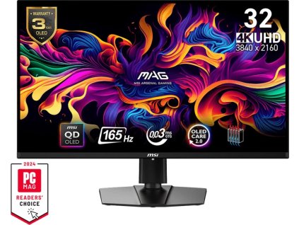 59960 msi mag 321up qd oled 31 5 qd oled 4k uhd 165hz 0 03ms black 3r