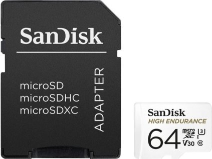 63509 sandisk high endurance video 64gb microsdxc cl10 uhs 3 v30 vc adapteru