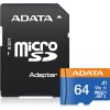 64427 adata premier 64gb microsdxc uhs i class10 a1 85 25 mb s adapter