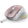 58571 2 genius ergo 9000s pro pink dualni bluetooth 2 4ghz 2400 dpi bezdratova 6tlacitkova dobijeci rgb ruzova