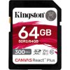 64730 kingston canvas react plus sdxc 64gb uhs ii u3 class 10