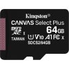 63155 1 kingston canvas select plus a1 micro sdxc 64gb uhs i u1 class 10 adapter