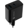 70511 2 univerzalni usb nabijecka natec ribera gan 65w 1x usb a 1x usb c cerna