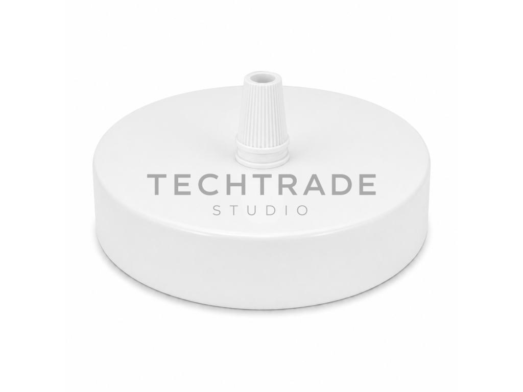Ø100 Lámpatalp – Fehér Fém TechTrade Vintage Lighting (2)