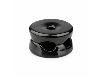 Dupla Kábelrögzítő – Ø30 mm – Porcelán – Fekete Ceramicon (2)