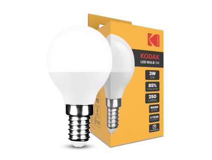 KODAK Max LED Izzó Globe Mini G45 3W E14 270° 2700K (250 lumen)