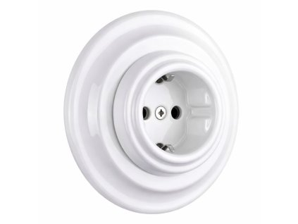 1 Fehér Konnektor – Fehér Porcelán Kerettel Ceramicon