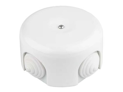Fehér porcelán falonkívüli kötődoboz 78x45mm