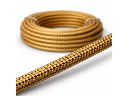 Arany Textil Kábel – 2×0,75 mm² TRAMA