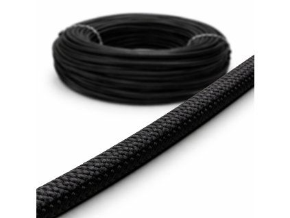 Fekete Textil Kábel – 2×0,75 mm² TRAMA (3)