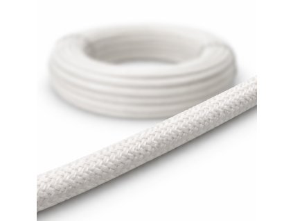 Fehér Textil Kábel – 2×0,75 mm² TRAMA (2)