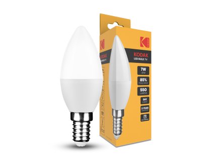 KODAK Max LED Izzó Gyertya (Candle) C37 7W E14 270° 6000K (560 lumen)