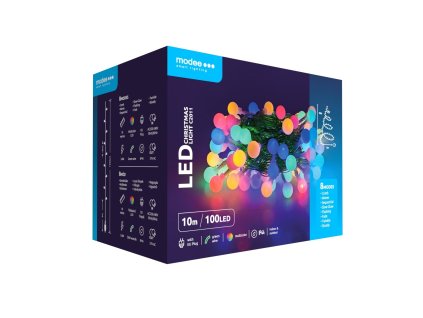 Modee Karácsonyi LED Füzér Berry Plastic Adapteres (100LED/10m/10cm) multicolor