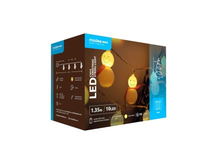 Modee Karácsonyi LED Füzér Plastic Elemes C1015 (10LED/1,35m/15cm) warm