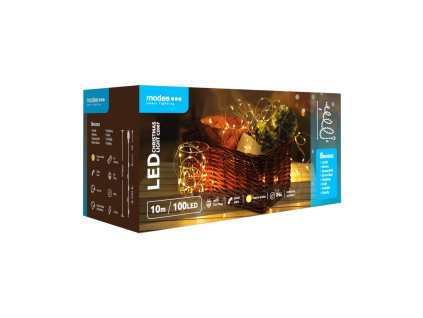 Modee Karácsonyi LED Füzér Réz Adapteres C2007 (100LED/10m/10cm) warm