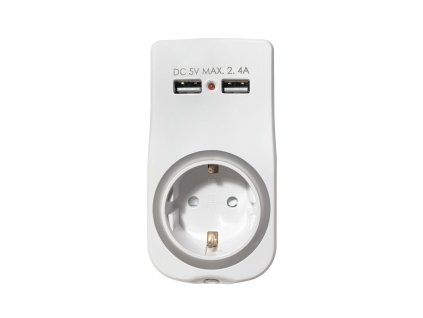 Technik Professional Elosztó Fali 1 utas Éjszakai Fénnyel + 2db USB