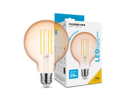 Modee LED Filament Amber Globe G95 4W E27 320° 1800K (300 lumen) dimm.