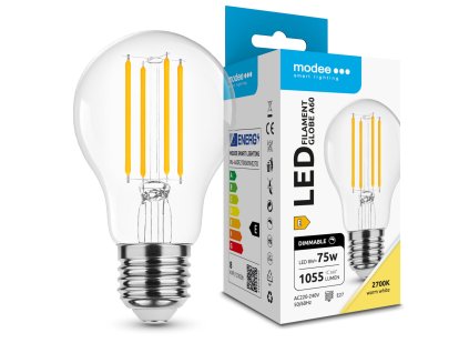 Modee LED Izzó Filament A60 8W E27 360° 2700K (1055 lumen) dimm. ERP