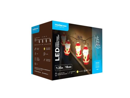 Modee Karácsonyi LED Füzér Plastic Elemes C1013 (10LED/1,35m/15cm) warm