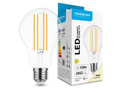 Modee LED Izzó Filament A70 17W E27 360° 4000K (2452 lumen) ERP