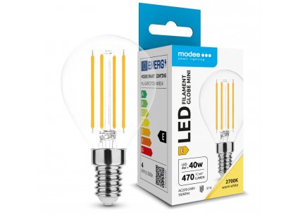 Modee LED Izzó Filament G.Mini G45 4W E14 360° 2700K (470 lumen) ERP