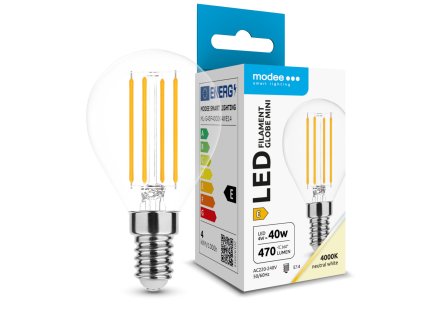 Modee LED Izzó Filament G.Mini G45 4W E14 360° 4000K (470 lumen) ERP