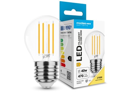 Modee LED Izzó Filament G.Mini G45 4W E27 360° 2700K (470 lumen) ERP