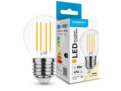 Modee LED Izzó Filament G.Mini G45 4W E27 360° 4000K (470 lumen) ERP