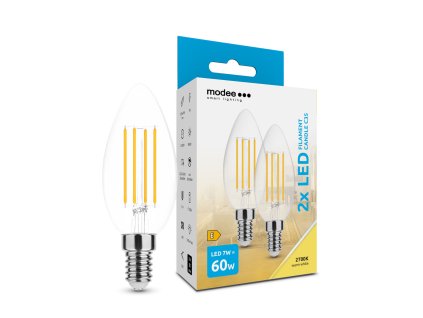Modee LED Izzó Filament Gyertya C35 7W E14 360° 2700K (806 lumen) ERP B2