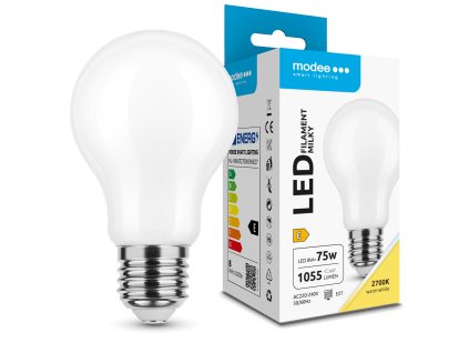 Modee LED Izzó Filament Milky Globe A60 8W E27 360° 2700K (1055 lumen) ERP