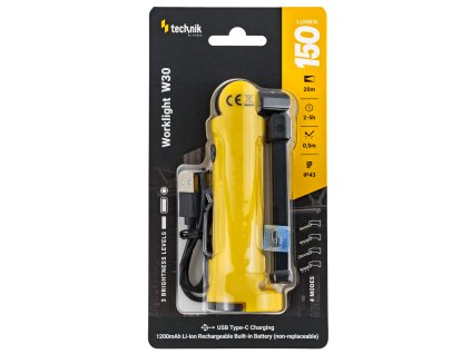 Technik Elemlámpa W30 (akkumulátoros - 1200mAh) COB + 1x2835 LED (150 lumen)