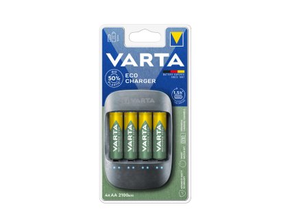 VARTA Akkutöltő ECO + 4x2100mAh R2U AA (AA/AAA)