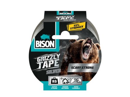 BISON Grizzly Szuper Erős Szöveterősített Ragasztószalag, szürke, 10m