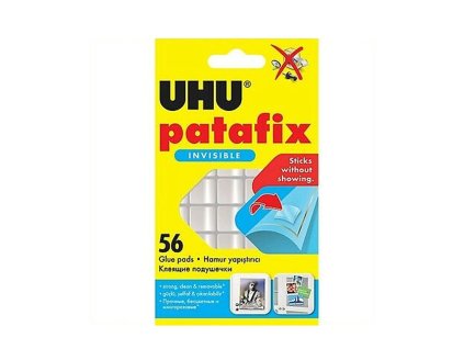 UHU Patafix / Gyurmaragasztó Átlátszó Kétoldalú Ragasztópárna, 56 db