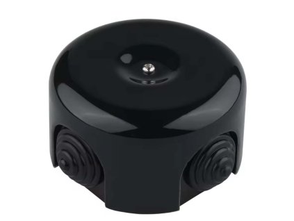 Fekete porcelán falonkívüli kötődoboz 78x45mm