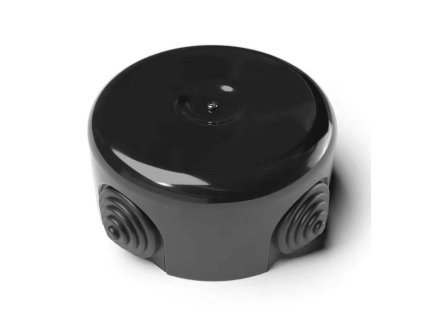 Fekete porcelán falonkívüli kötődoboz 90x45mm