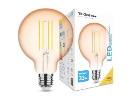 Modee LED Filament Amber Globe G95 4W E27 320° 1800K (360 lumen)