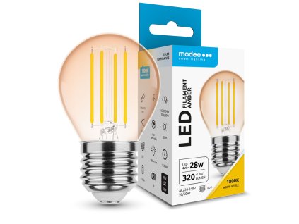 Modee LED Izzó Filament Amber Globe Mini G45 4W E27 360° 1800K (320 lumen)